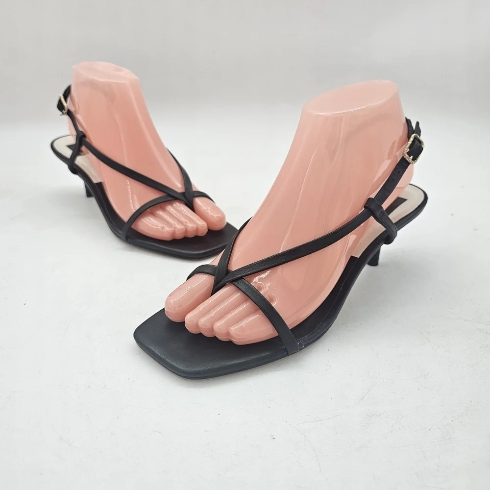Dolce Vita Laury Black Strappy Sandals Made in Brazil Women’s Size 7.5